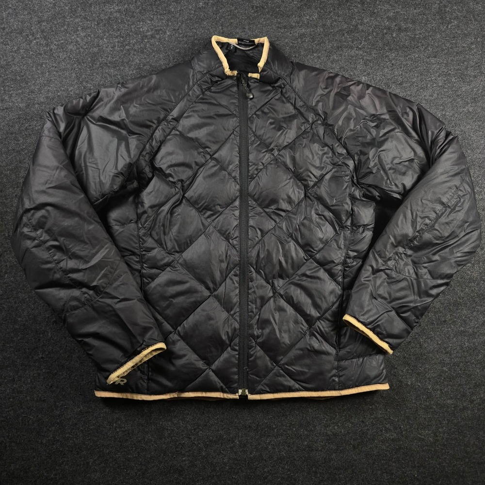 Outdoor Research Women's Black Quilted Down Puffer Jacket Packable Light Size S